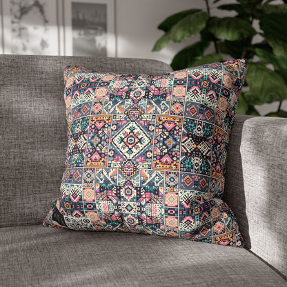 Faux Suede Square Pillowcase - 8404 Design-02