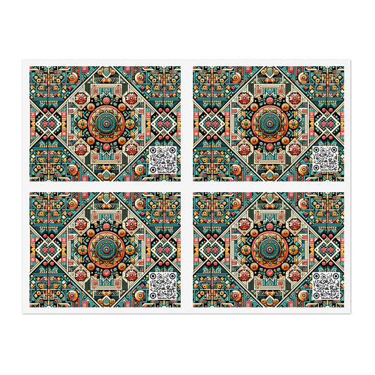 Cultural Fusion Tech Blend of Cultural Heritage With Tech-Inspired Elements Sticker Sheets - 8404 Design-74