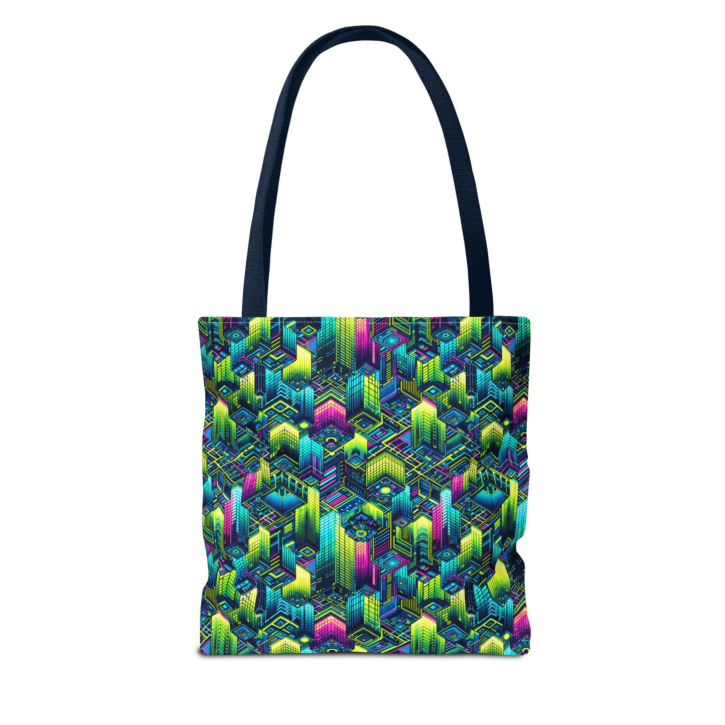 Tech-Infused Neon Tech-Forward Streetwear Tote Bag - 8404 Design-65