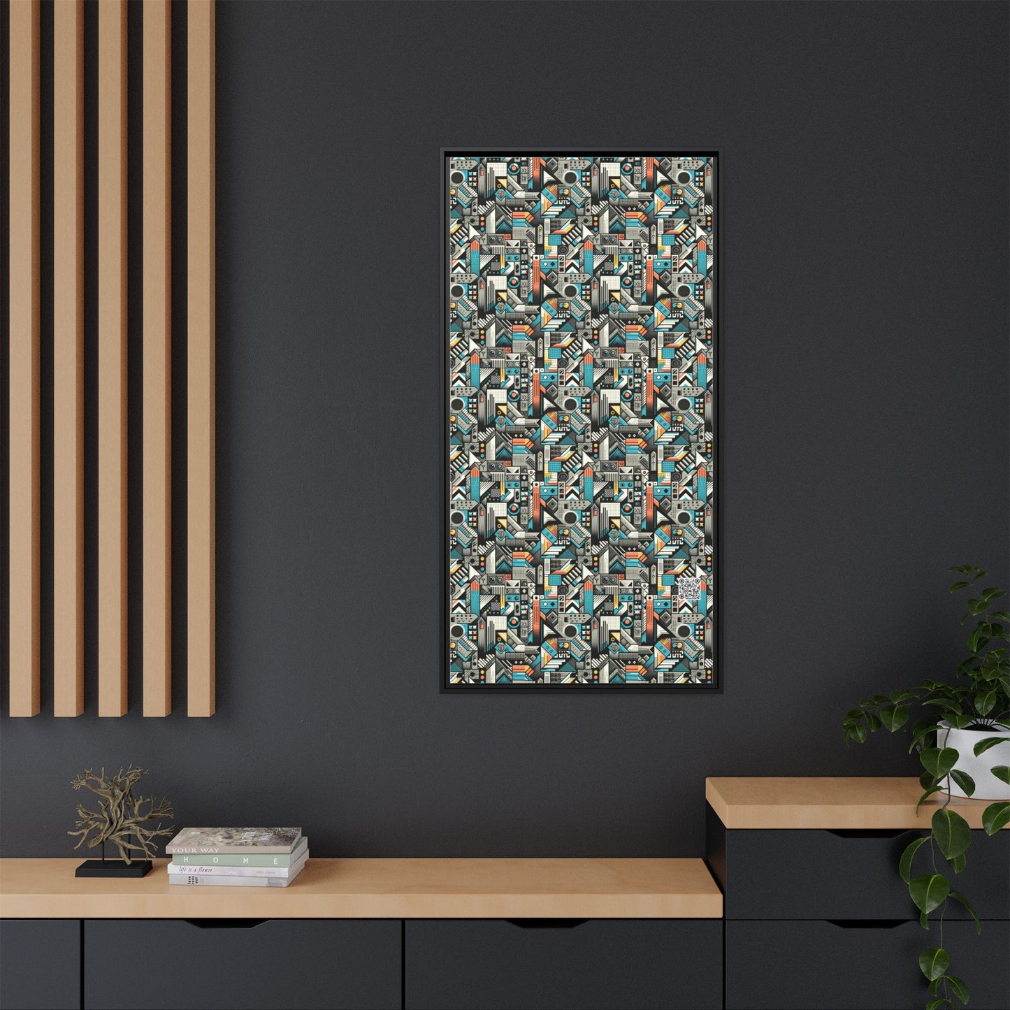 Digital Street Art Urban Street Style Matte Canvas, Framed (multi-color) - 8404 Design-81 B