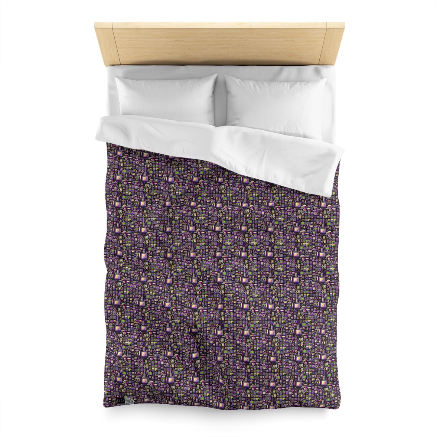 Digital Nostalgia Remix Modern Vintage Fusion Microfiber Duvet Cover - 8404 Design-67