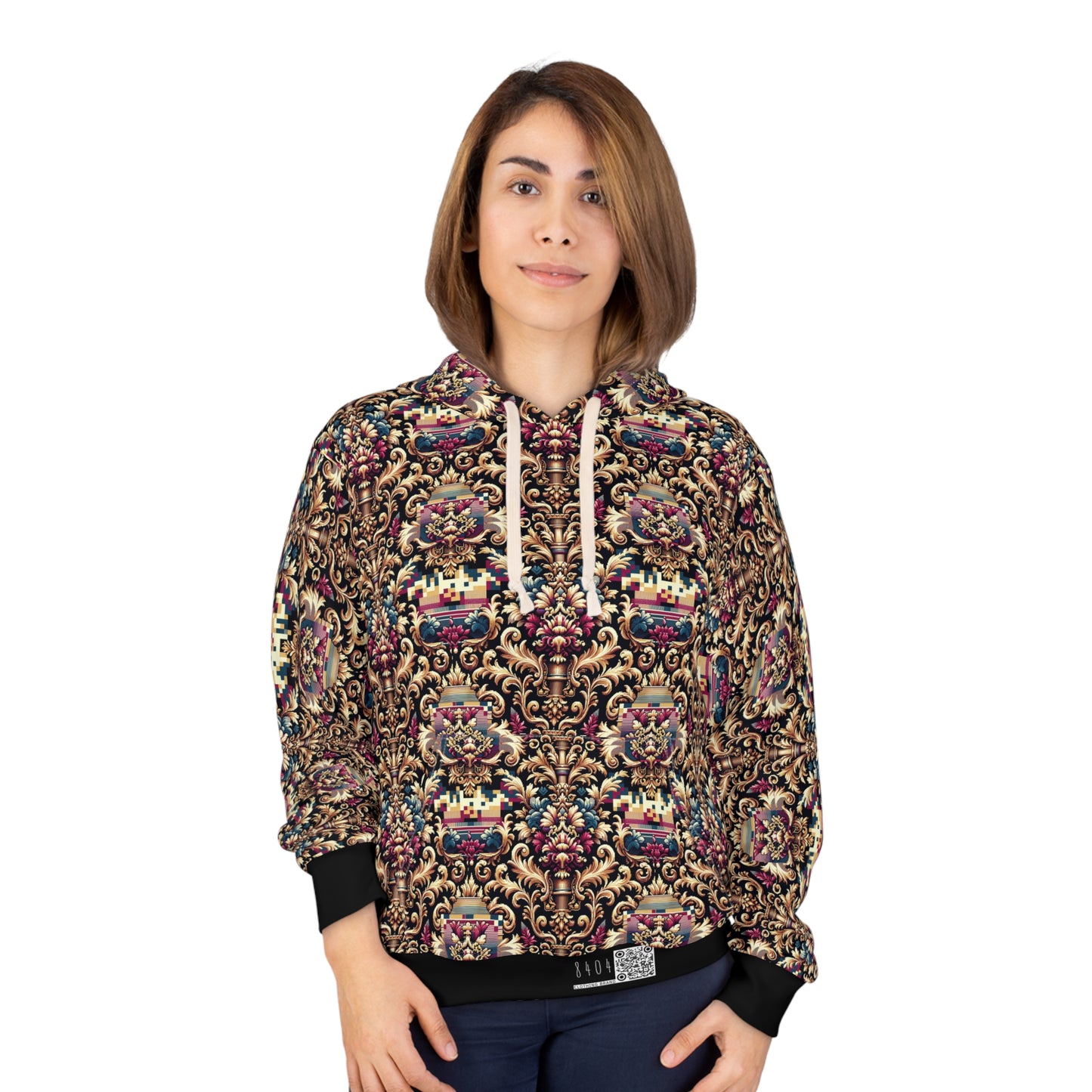 Digital Renaissance Modern Baroque Fusion Pullover Hoodie - 8404 Design-53