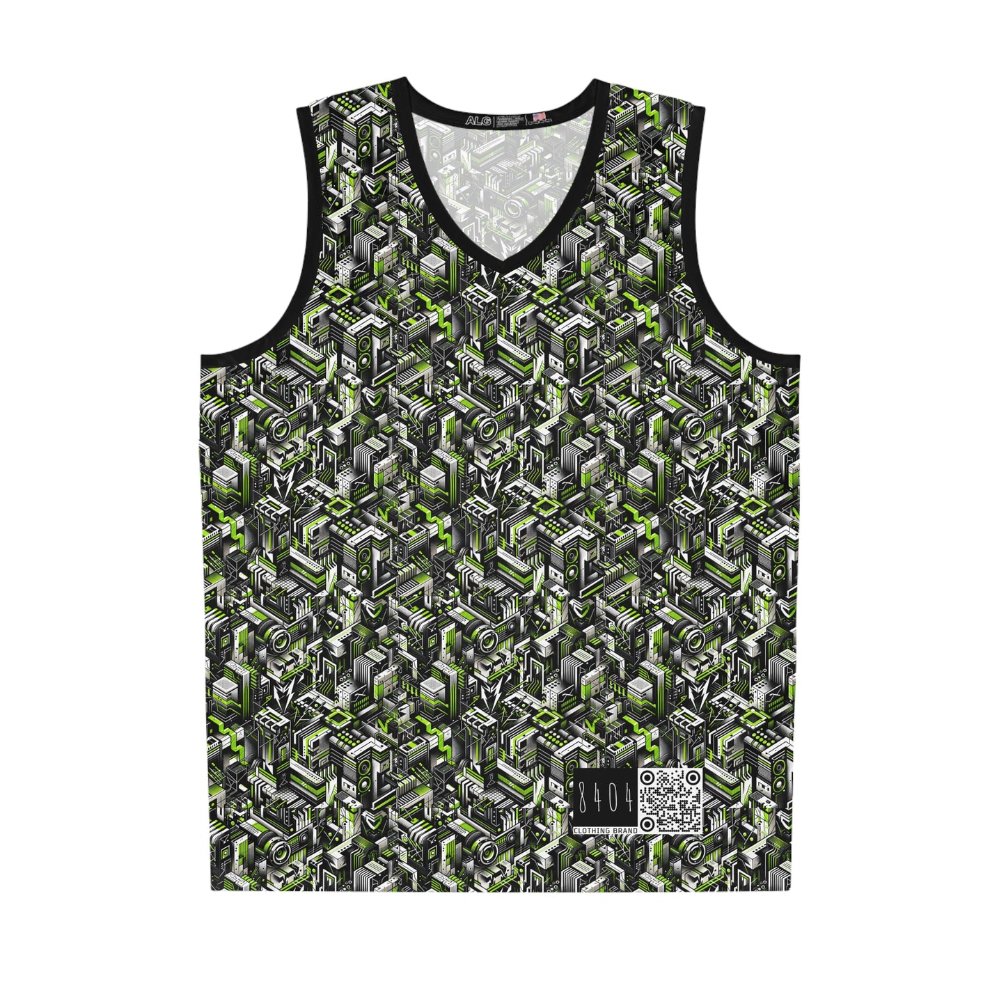 Graffiti Tech Fusion Bold Streetwear Fusion Basketball Jersey - 8404 Design-53