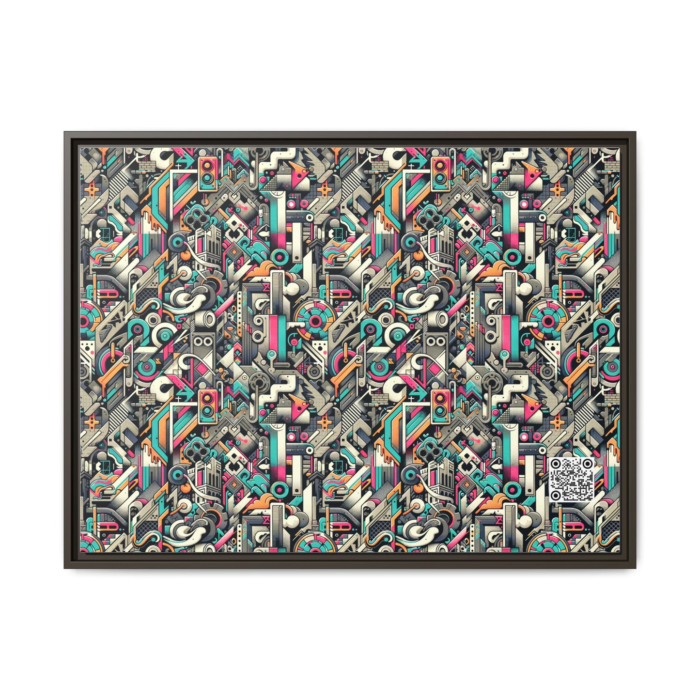 Digital Street Art Urban Street Style Matte Canvas, Framed (multi-color) - 8404 Design-74 A