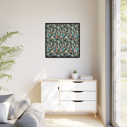 Digital Street Art Urban Street Style Matte Canvas, Framed (multi-color) - 8404 Design-81 A