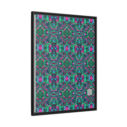 Digital Glitch Vibes Tech-Inspired Streetwear Matte Canvas, Framed (multi-Color) - 8404 Design-71 A