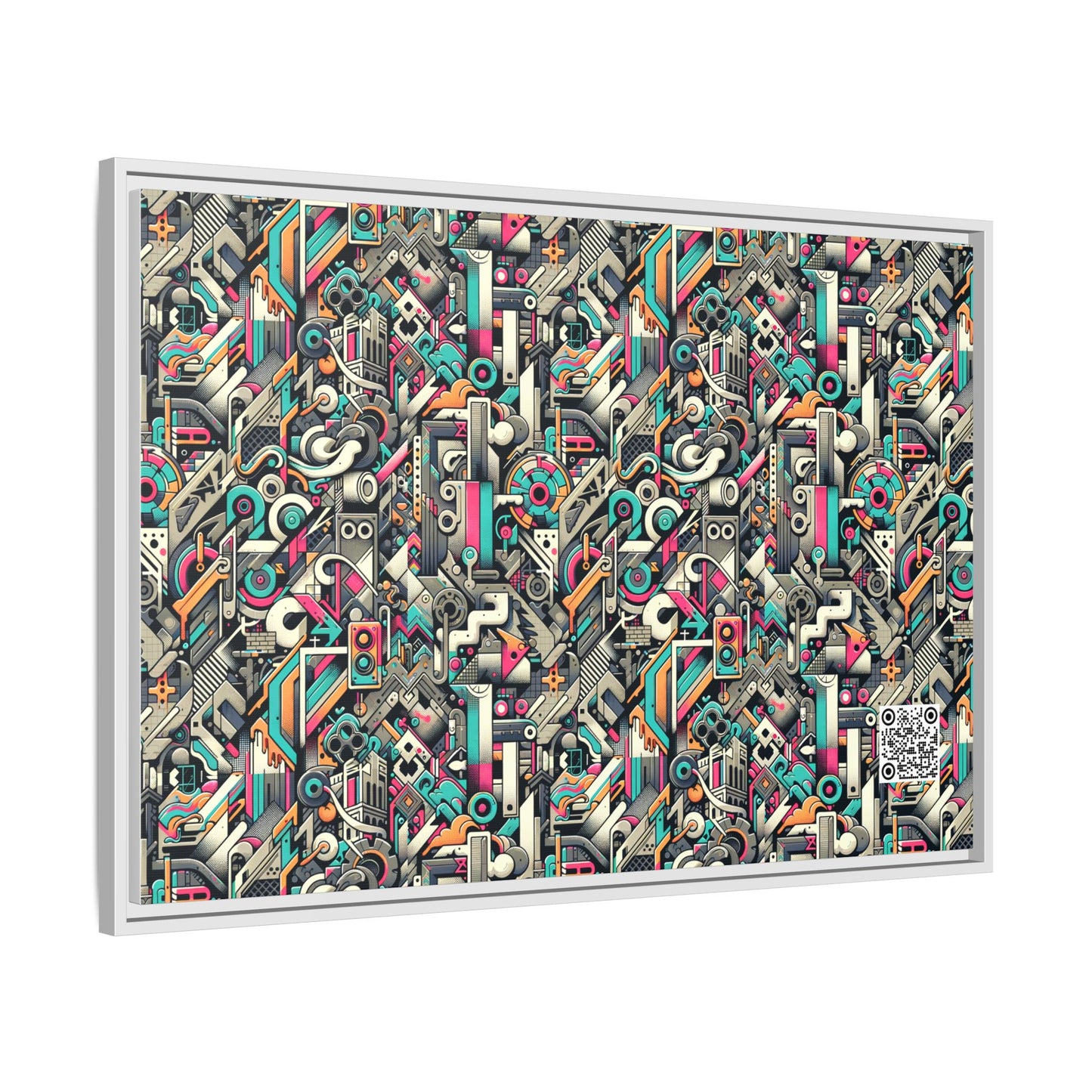 Digital Street Art Urban Street Style Matte Canvas, Framed (multi-color) - 8404 Design-74 A