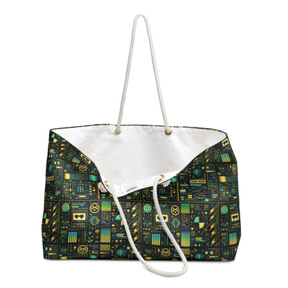 Digital Dystopia Tech Noir Weekender Bag - 8404 Design-57