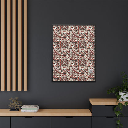 Neo Jomon Sculptural Aesthetics Artisanal Streetwear Matte Canvas, Framed (multi-Color) - 8404 Design-55 A