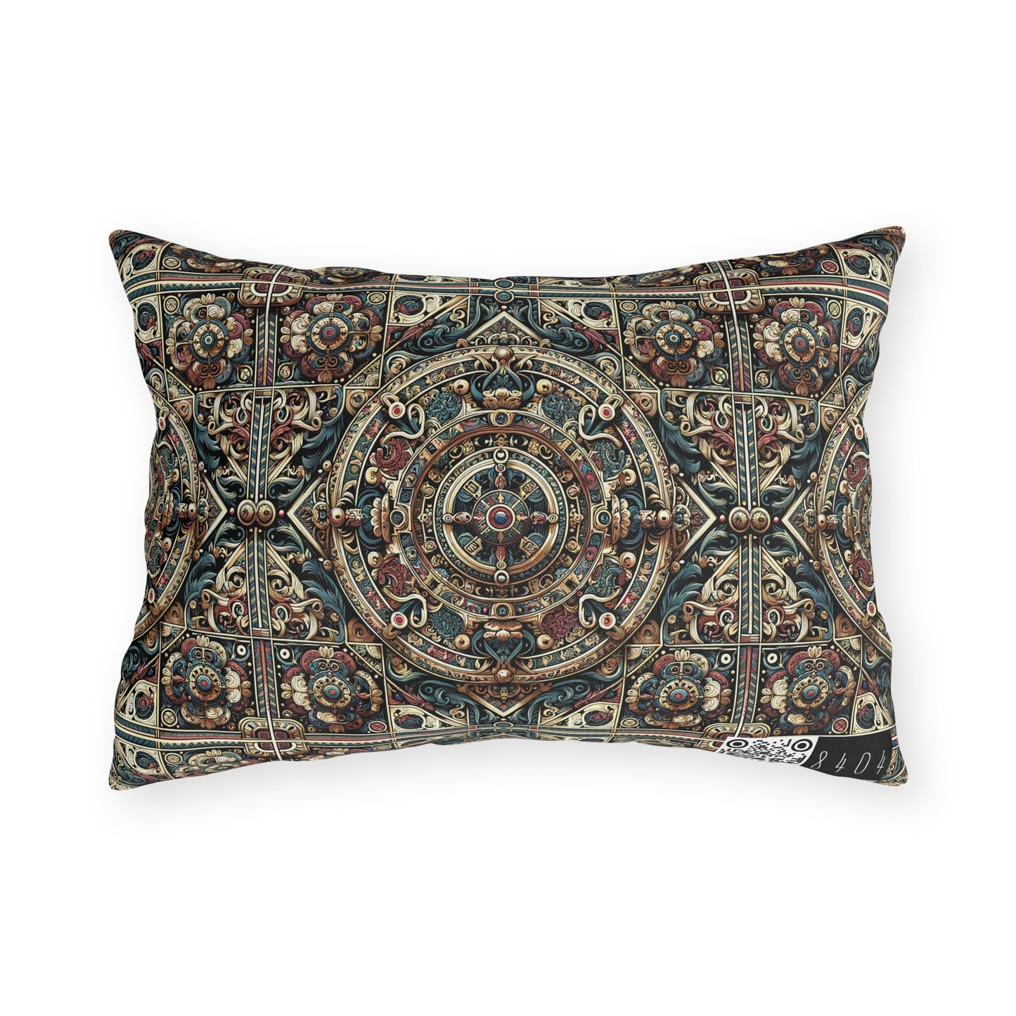 Urban Renaissance Historical Fusion With Street Edge Outdoor Pillow - 8404 Design-57