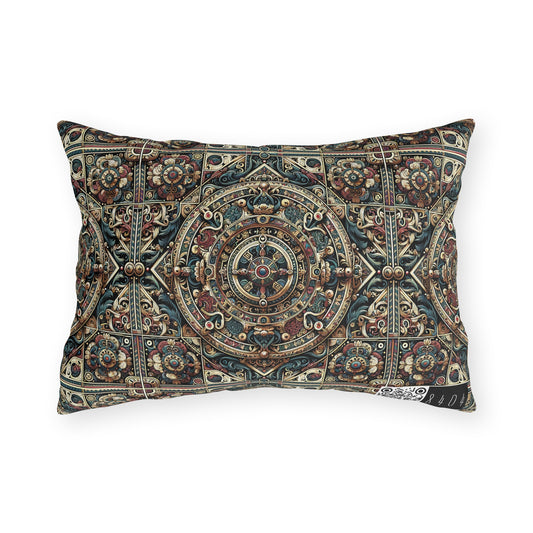 Urban Renaissance Historical Fusion With Street Edge Outdoor Pillow - 8404 Design-57