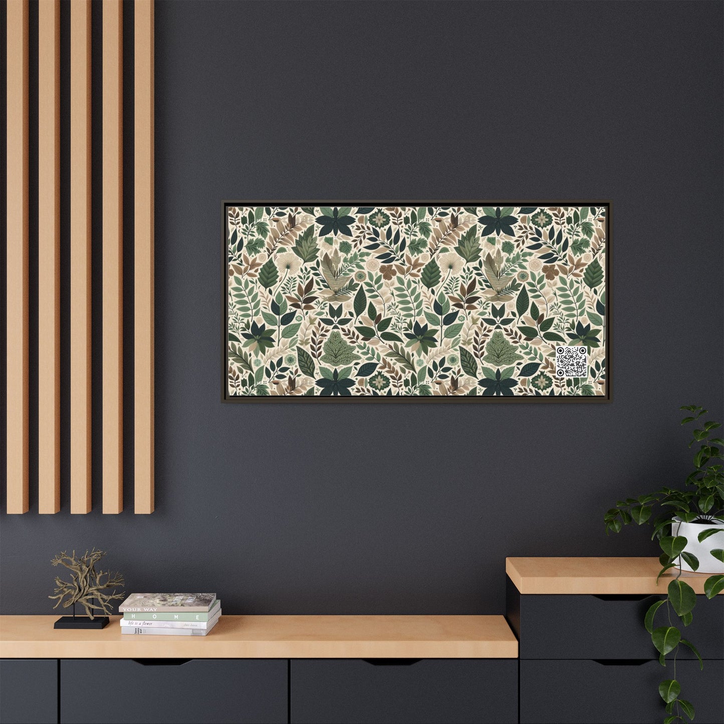 Streetwear Sustainability Environmentally Conscious Streetwear with a Natural Aesthetic Matte Canvas, Framed (multi-color) - 8404 Design-57 B