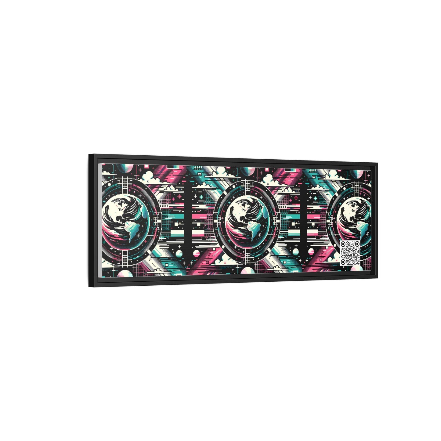 Digital Artistry Digital-native Streetwear Matte Canvas, Framed (multi-color) - 8404 Design-62 B