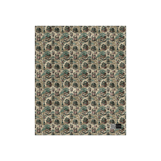 Cultural Artisanal Fusion Contemporary Cultural Elegance Crushed Velvet Blanket - 8404 Design-68