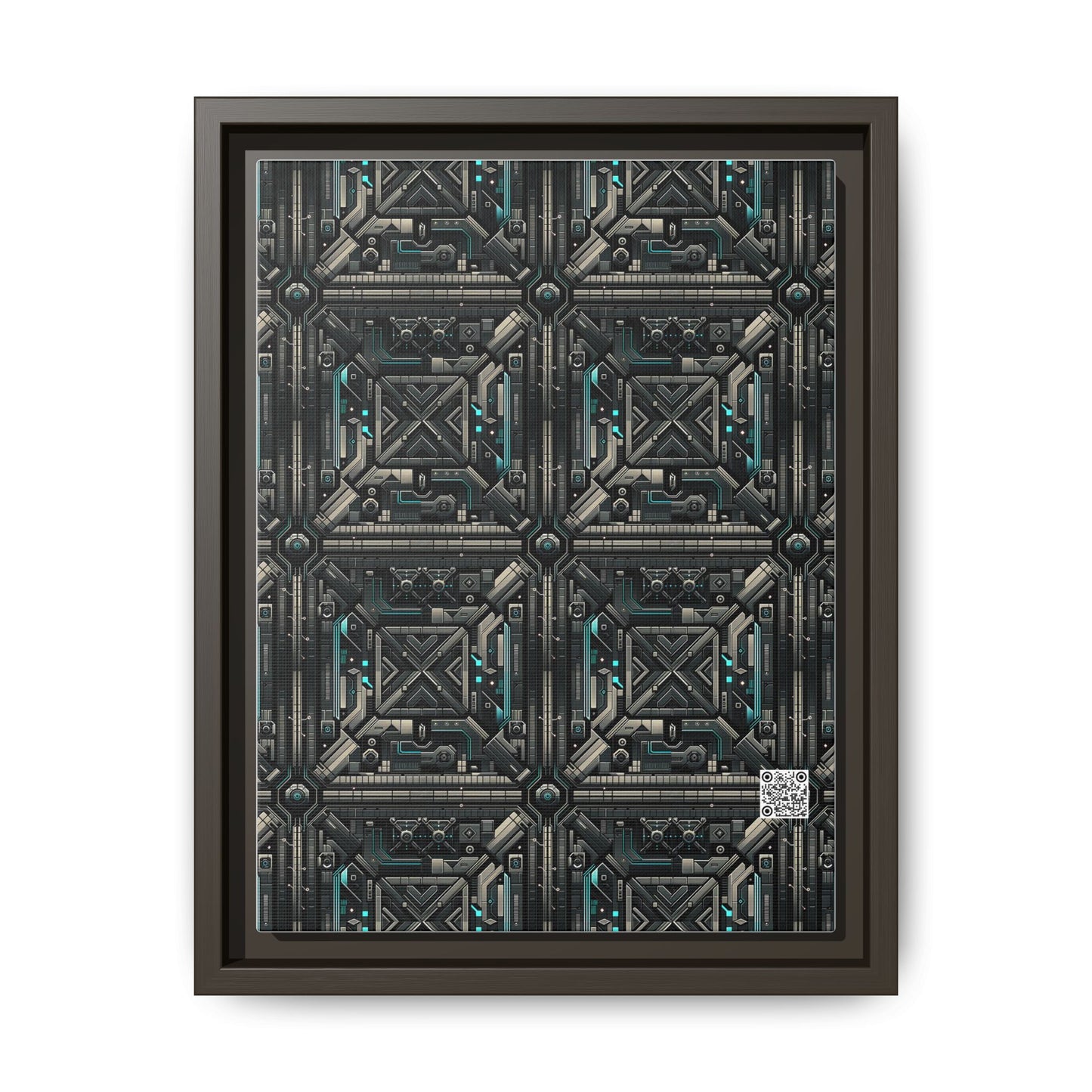 Tech Noir Futuristic Tech Aesthetic with a Dark Twist Matte Canvas, Framed (multi-color) - 8404 Design-59 A
