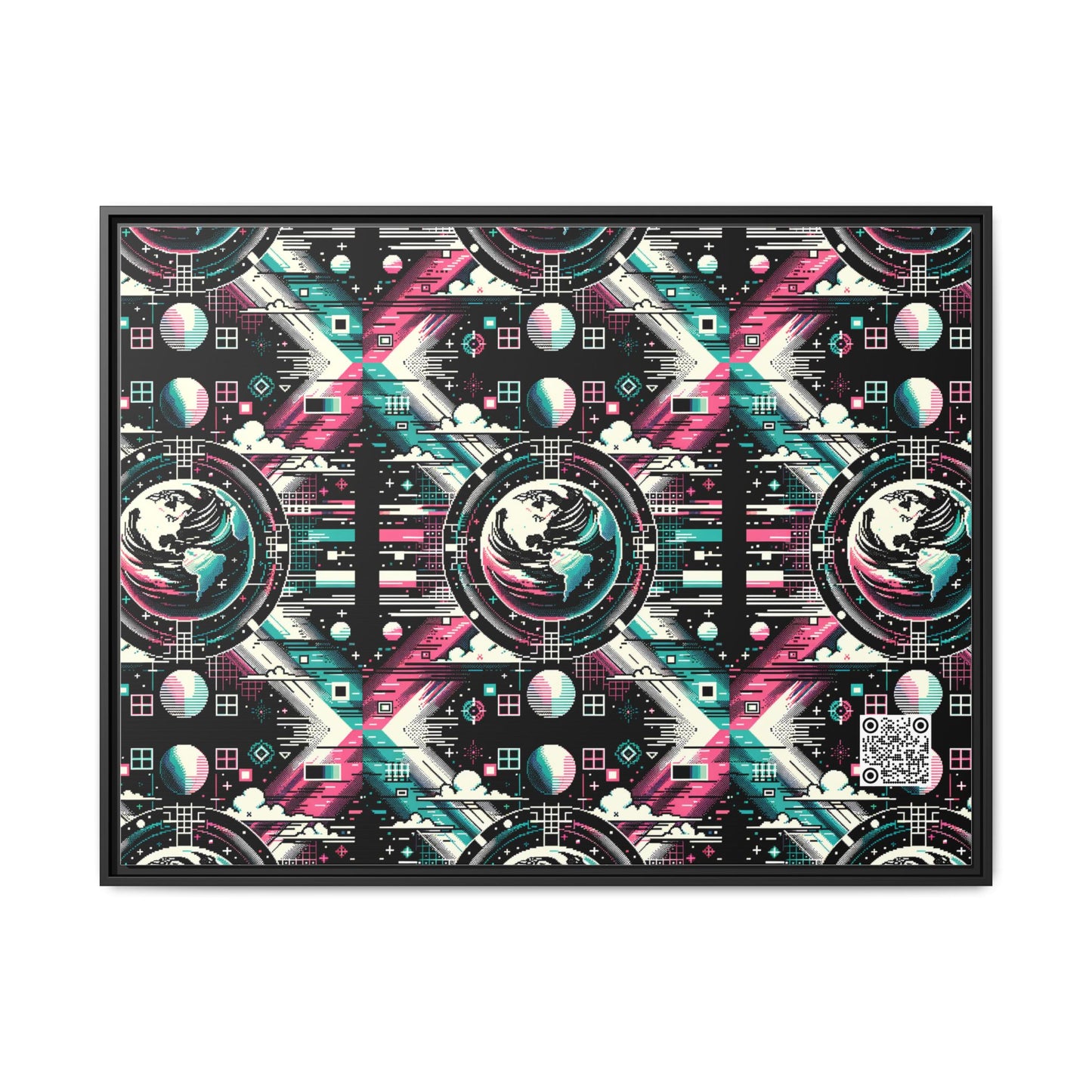 Digital Artistry Digital-native Streetwear Matte Canvas, Framed (multi-color) - 8404 Design-62 A
