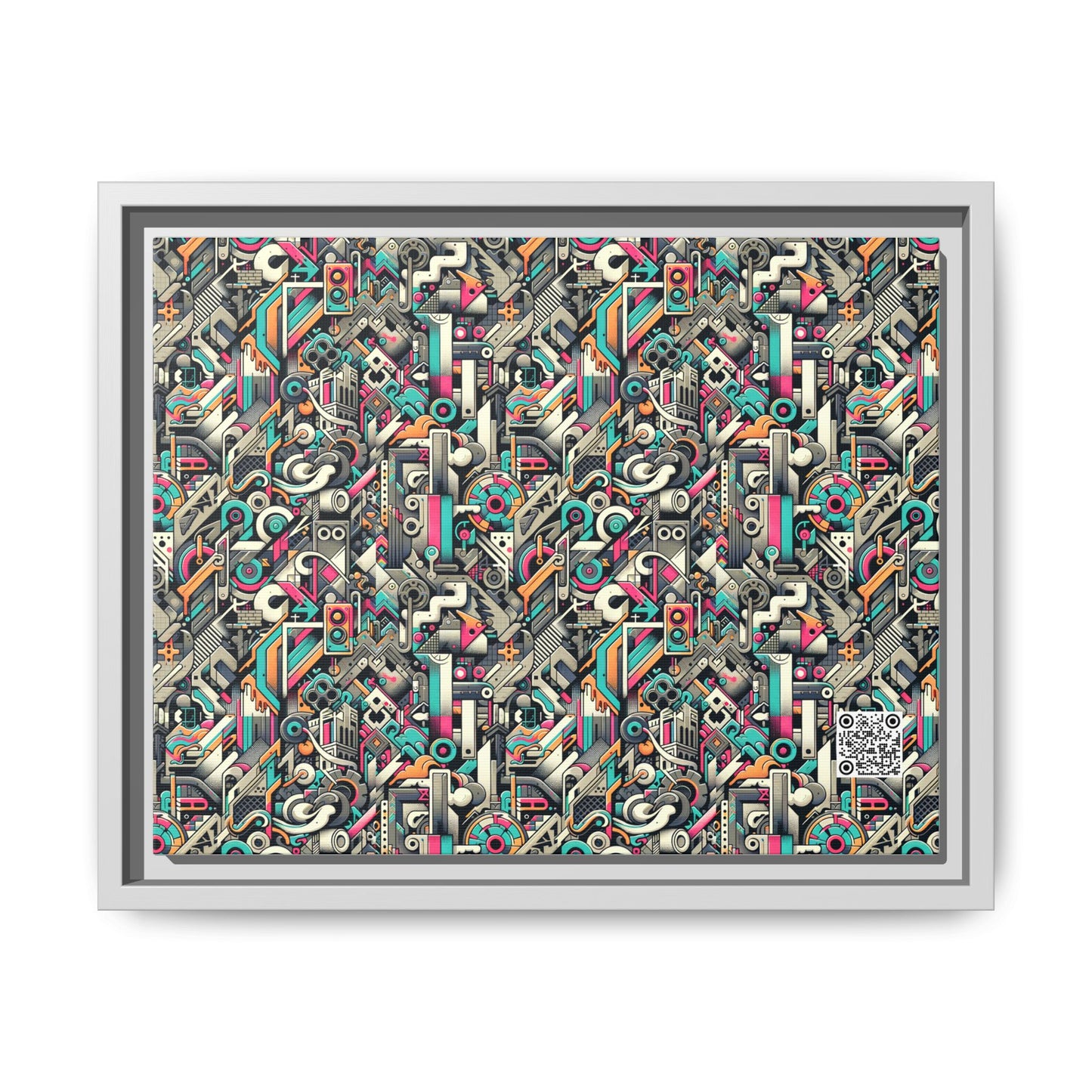 Digital Street Art Urban Street Style Matte Canvas, Framed (multi-color) - 8404 Design-74 A