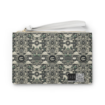 Cyber Garden Party Tech Garden Extravaganza Clutch Bag - 8404 Design-54