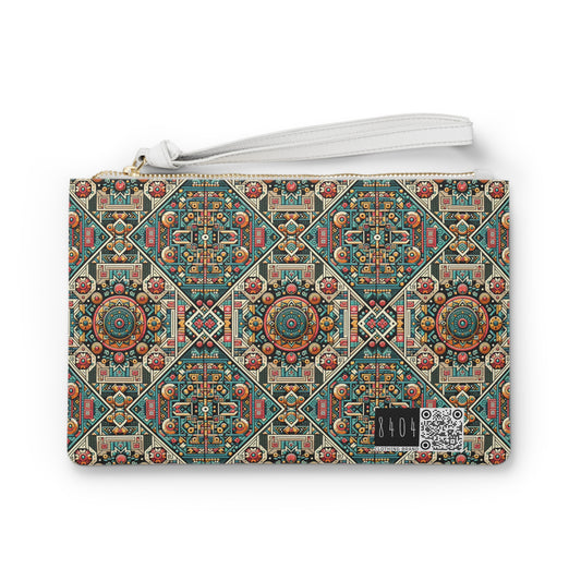 Cultural Fusion Tech Blend of Cultural Heritage With Tech-Inspired Elements Clutch Bag - 8404 Design-74