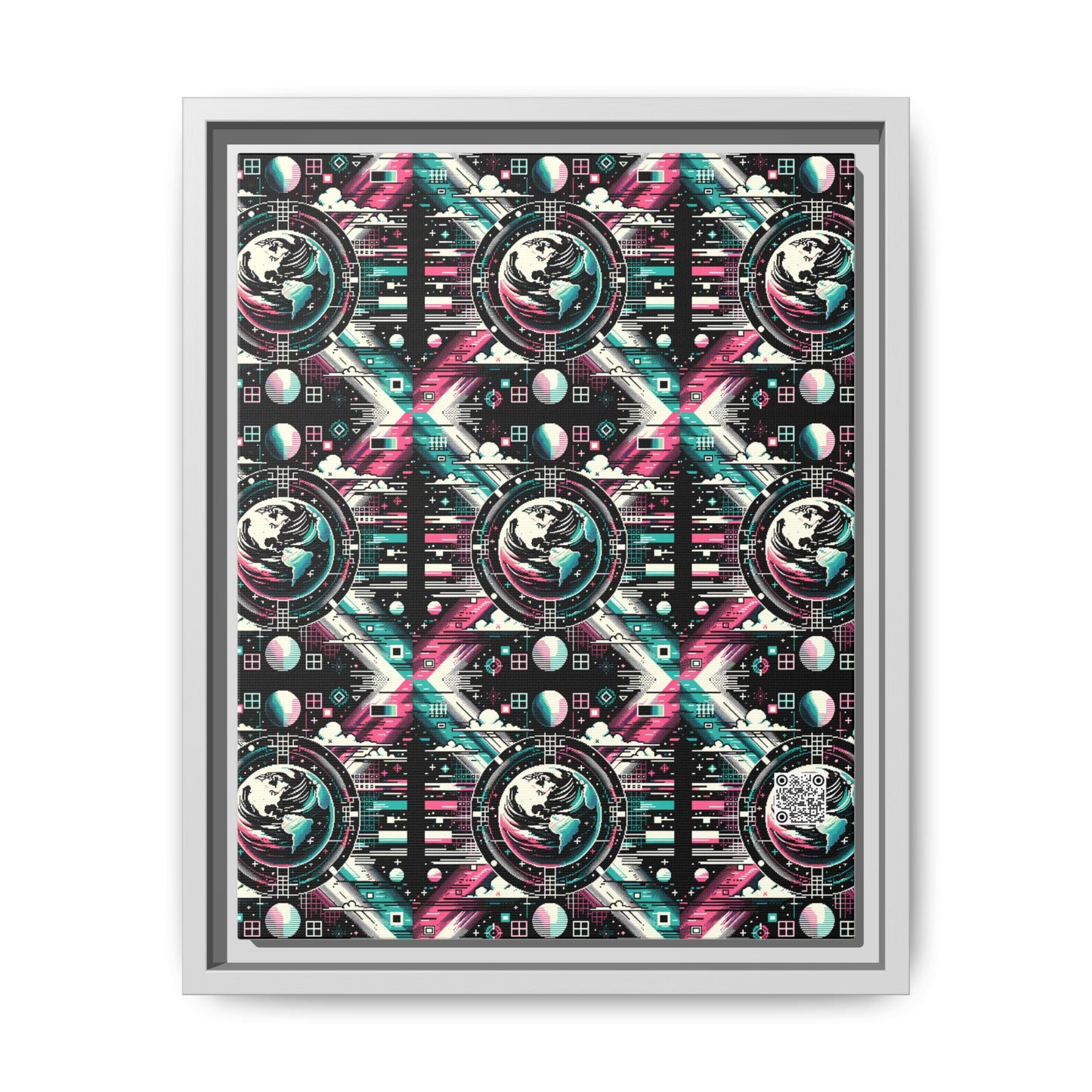 Digital Artistry Digital-native Streetwear Matte Canvas, Framed (multi-color) - 8404 Design-62 A