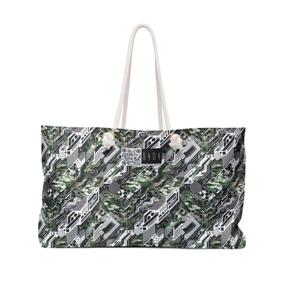 Tech Camo Fusion Tech-Forward Streetwear With a Futuristic Edge Weekender Bag - 8404 Design-46