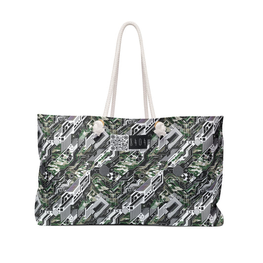 Tech Camo Fusion Tech-Forward Streetwear With a Futuristic Edge Weekender Bag - 8404 Design-46