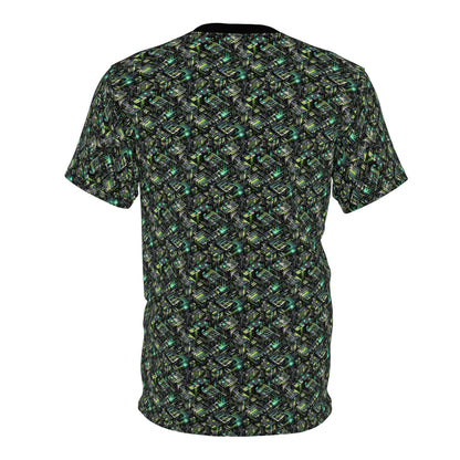 Tech-Infused Graphics Tech-Forward Streetwear Unisex Cut & Sew Tee - 8404 Design-47