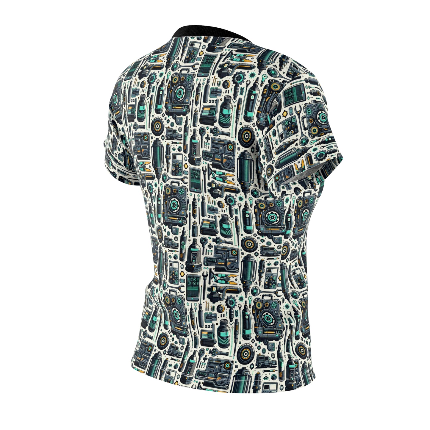 Tech Utility Fusion Modern Tech Streetwear Women's Cut & Sew Tee - 8404 Design-53