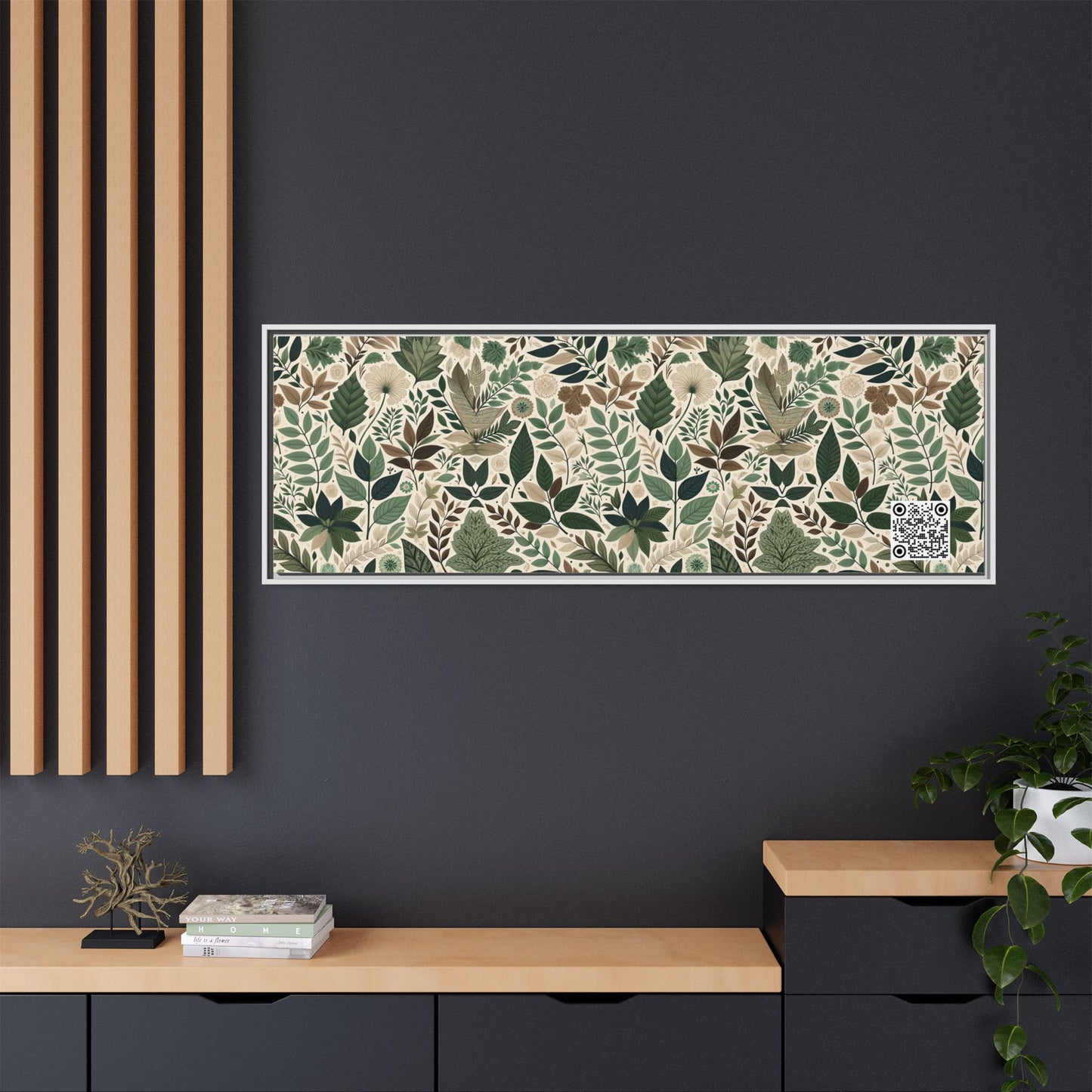 Streetwear Sustainability Environmentally Conscious Streetwear with a Natural Aesthetic Matte Canvas, Framed (multi-color) - 8404 Design-57 B