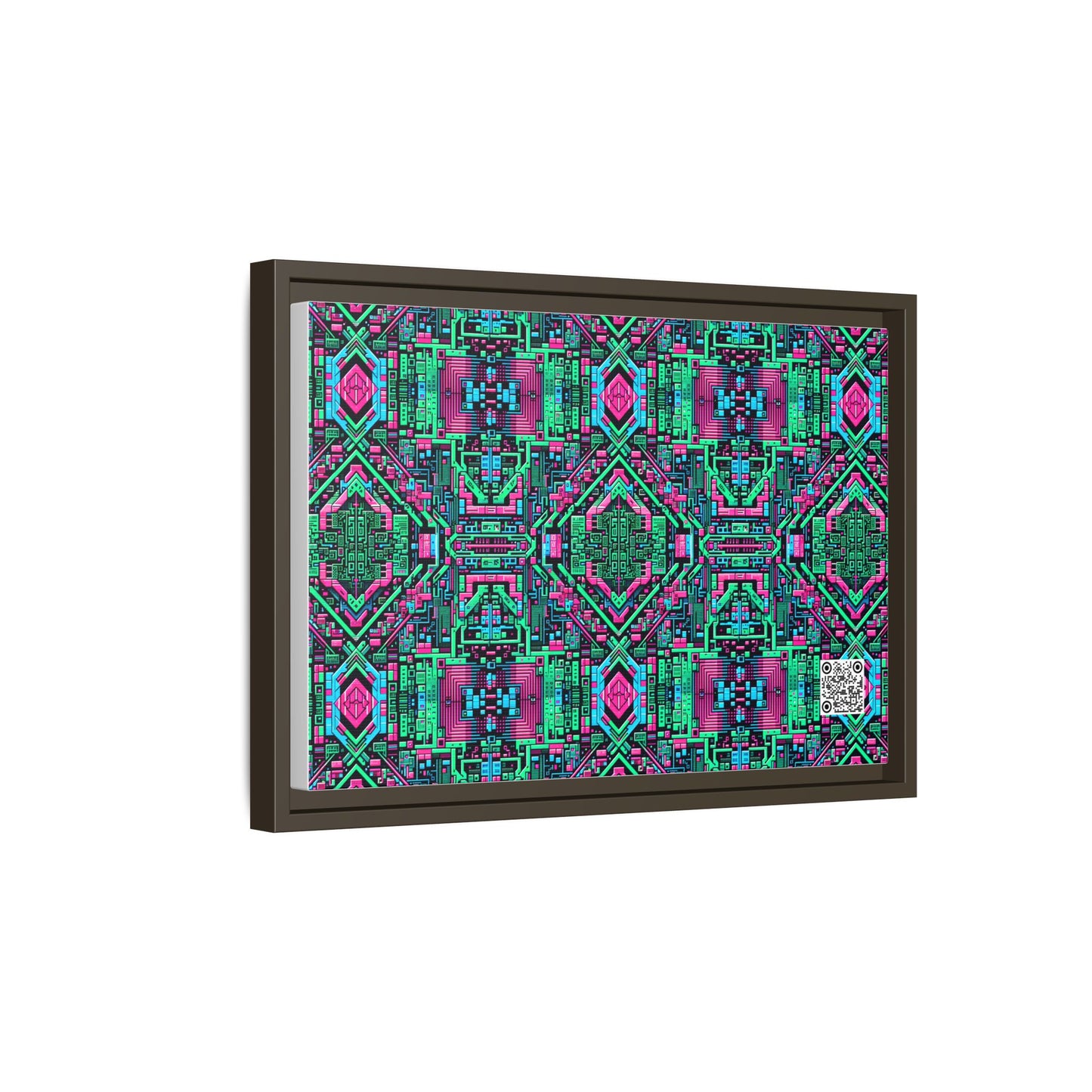 Digital Glitch Vibes Tech-Inspired Streetwear Matte Canvas, Framed (multi-Color) - 8404 Design-71 B