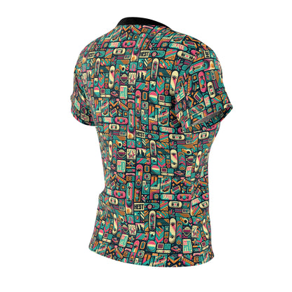 Skate Culture Revival Urban Retro Cool Women's Cut & Sew Tee - 8404 Design-61