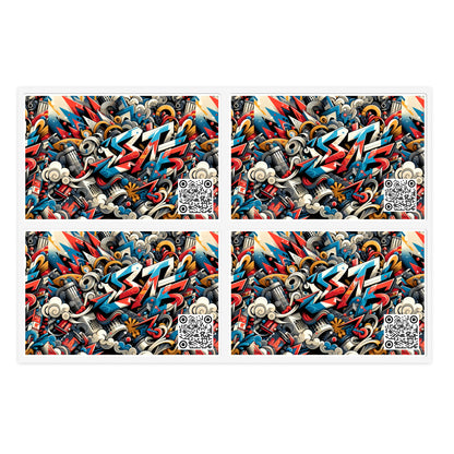Neo-Traditional Street Art Modern Street Art Fusion Sticker Sheets - 8404 Design-52
