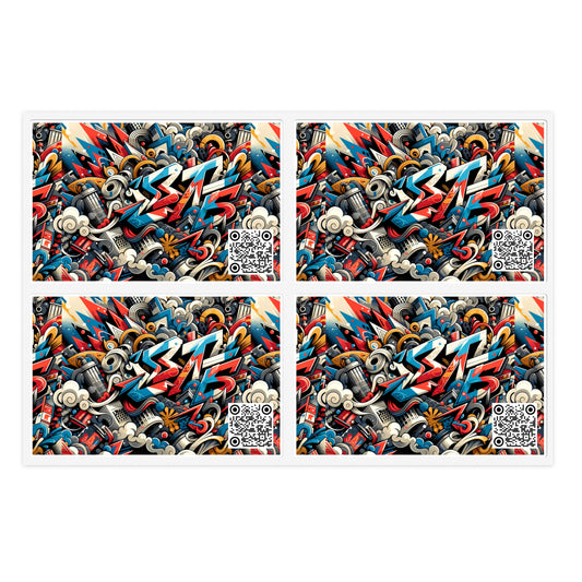 Neo-Traditional Street Art Modern Street Art Fusion Sticker Sheets - 8404 Design-52