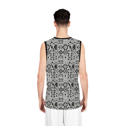 Digital Minimalism Minimalist Tech Basketball Jersey - 8404 Design-55