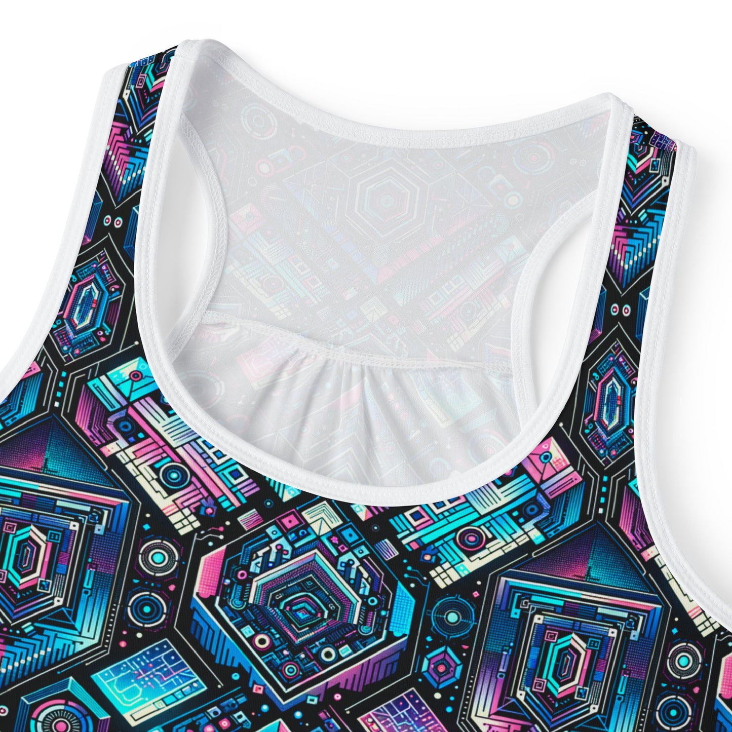 Digital Dreamland Futuristic Tech Aesthetic Women's Tank Top - 8404 Design-46