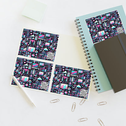 Digital Rebellion Youthful Streetwear with a Rebellious Digital Twist Sticker Sheet - 8404 Design-71