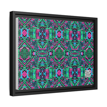 Digital Glitch Vibes Tech-Inspired Streetwear Matte Canvas, Framed (multi-Color) - 8404 Design-71 A