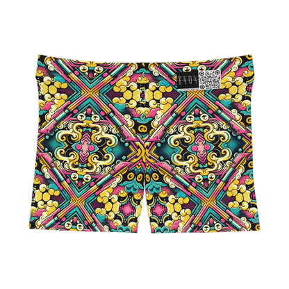 Neon Pop Art Revival Pop Culture Retro Women's Shorts - 8404 Design-59
