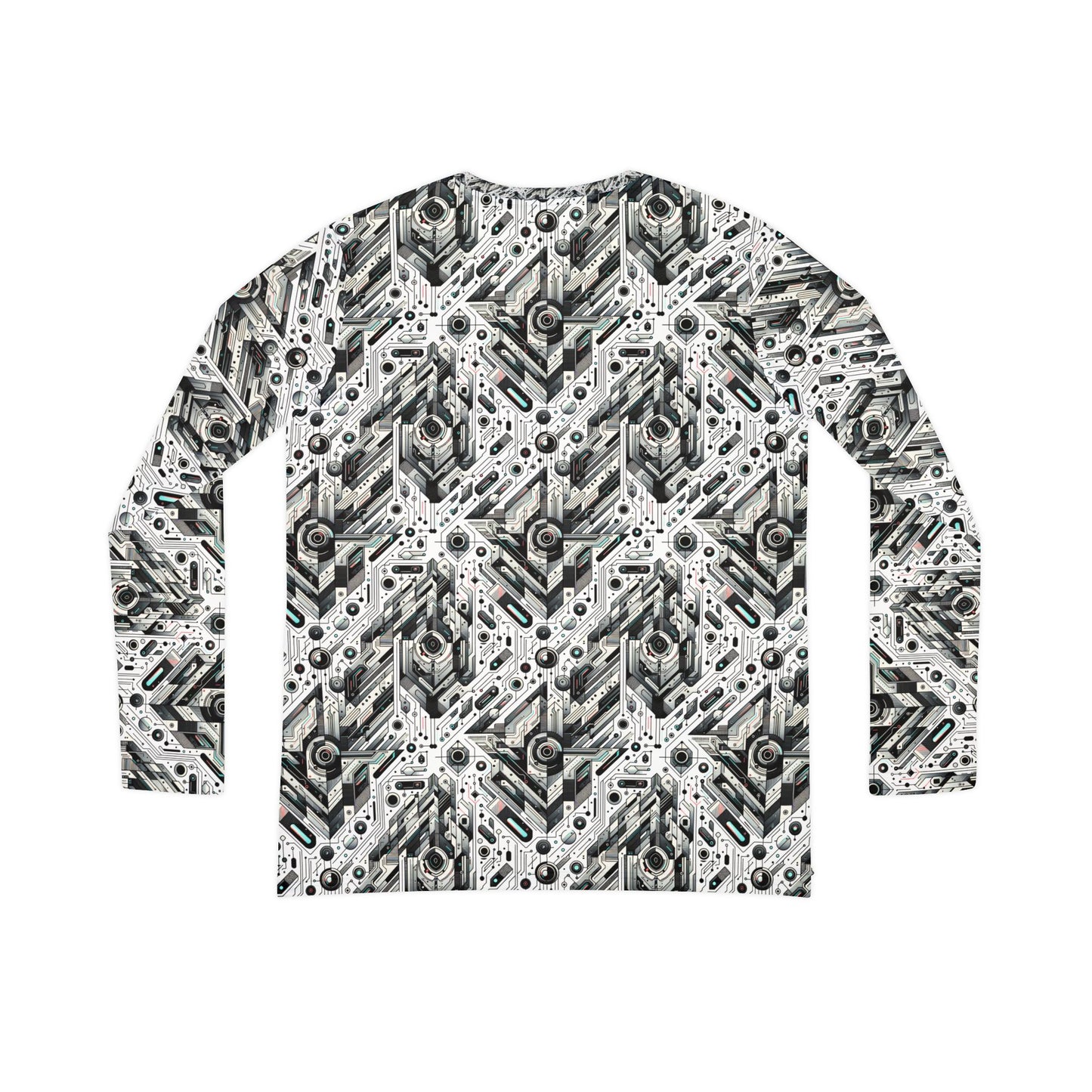 Tech-Infused Streetwear Tech-Forward Minimalism Women's Long Sleeve V-Neck Shirt - 8404 Design-51