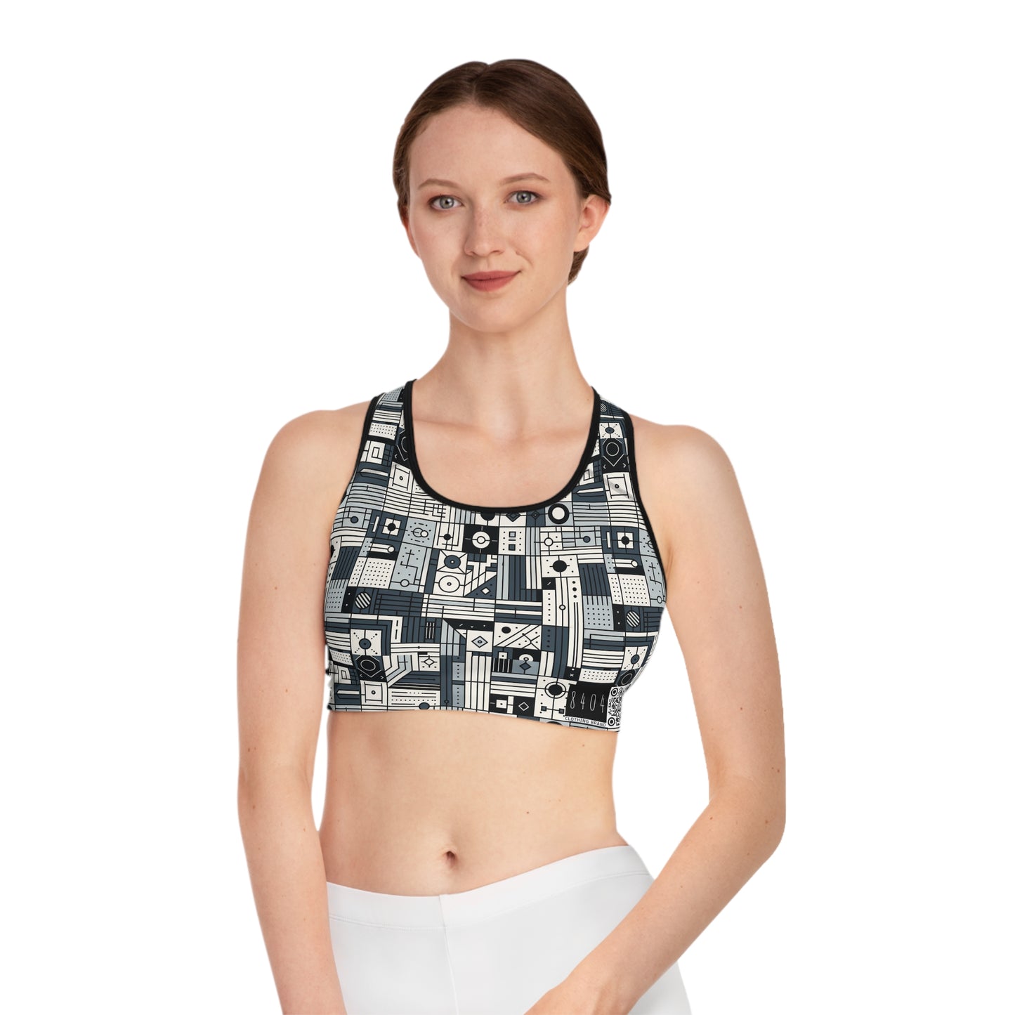 Digital Minimalism Minimalist Tech Sports Bra - 8404 Design-49