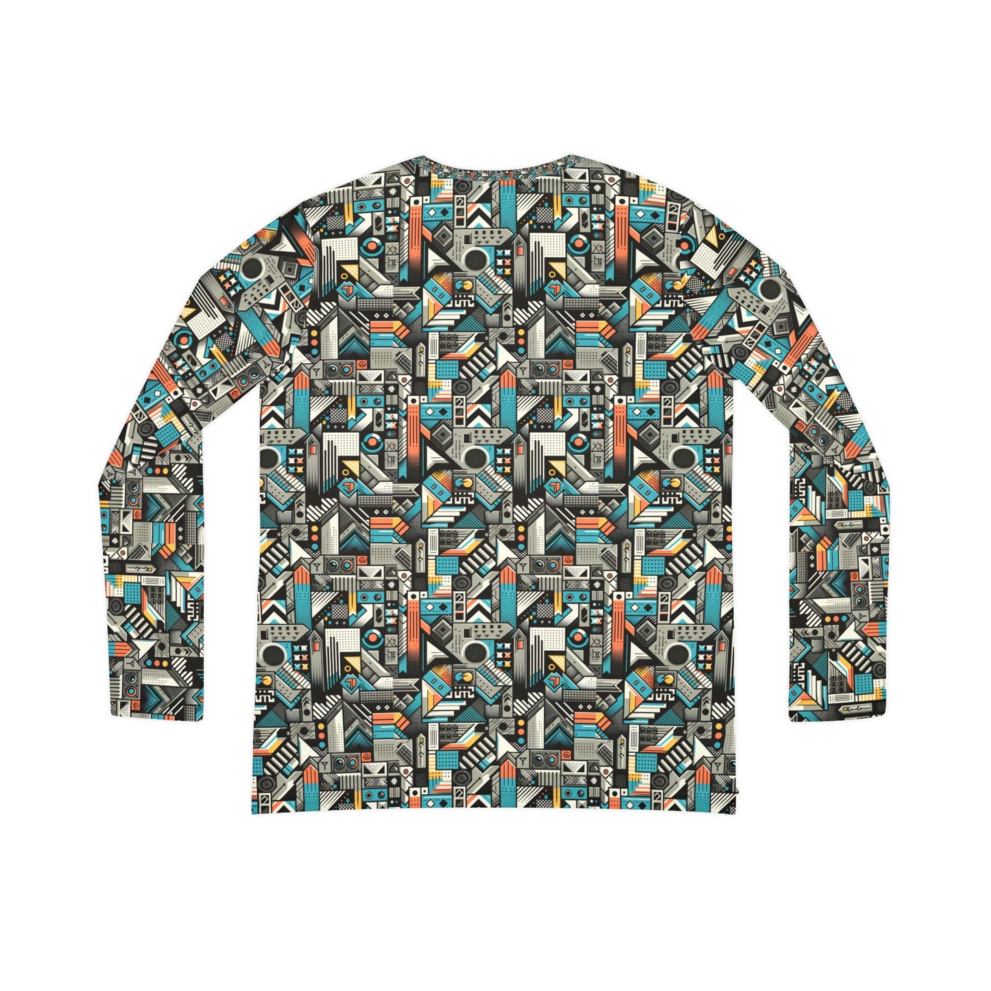 Digital Street Art Urban Street Style Women's Long Sleeve V-neck Shirt - 8404 Design-81