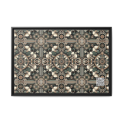 Cyber Garden Party Tech Garden Extravaganza Matte Canvas, Framed (multi-Color) - 8404 Design-66 A