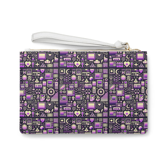Digital Nostalgia Remix Modern Vintage Fusion Clutch Bag - 8404 Design-54