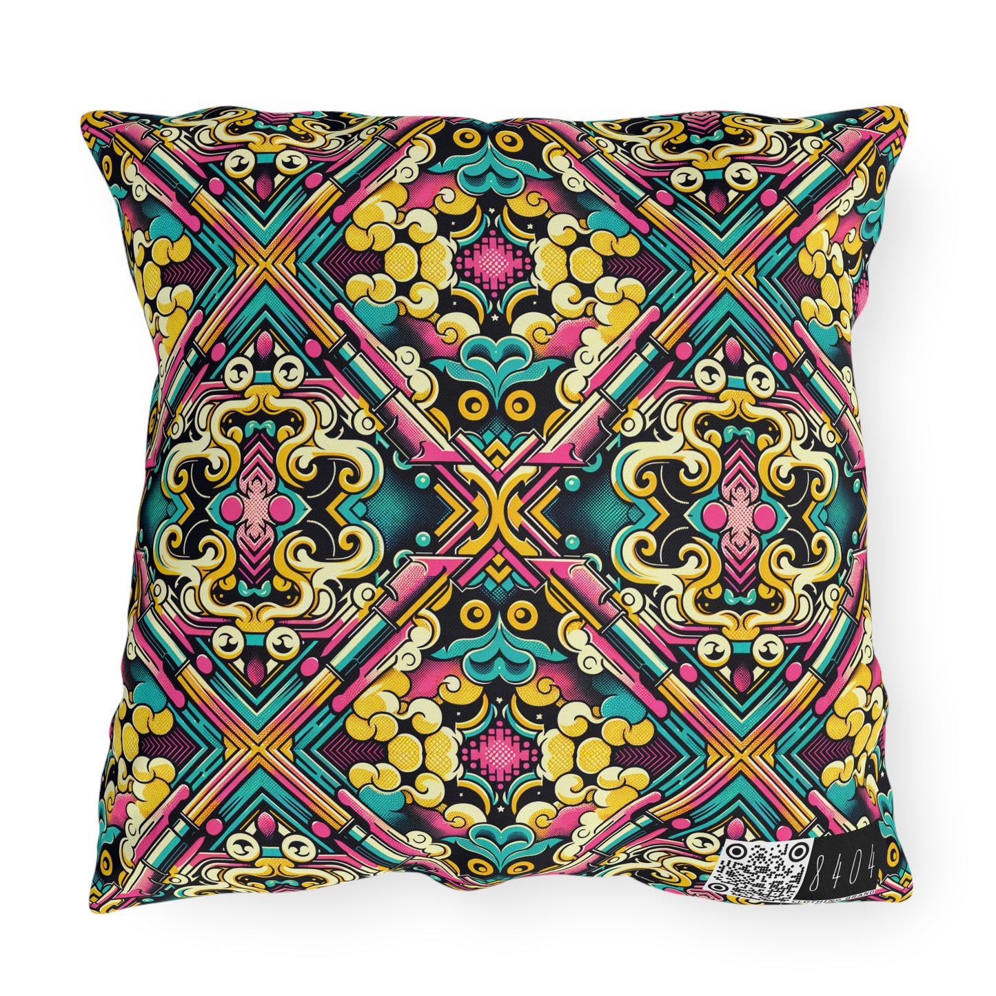 Neon Pop Art Revival Pop Culture Retro Outdoor Pillow - 8404 Design-59