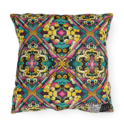 Neon Pop Art Revival Pop Culture Retro Outdoor Pillow - 8404 Design-59