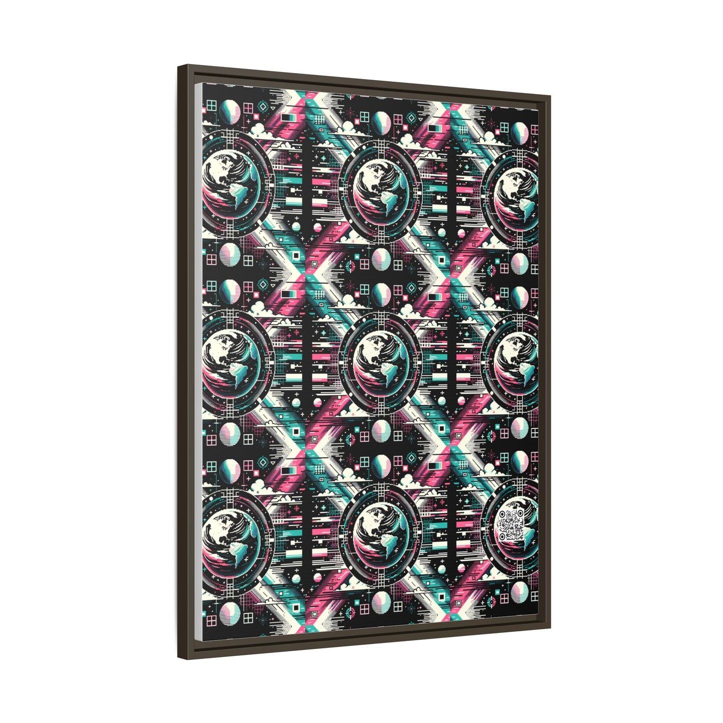 Digital Artistry Digital-native Streetwear Matte Canvas, Framed (multi-color) - 8404 Design-62 A