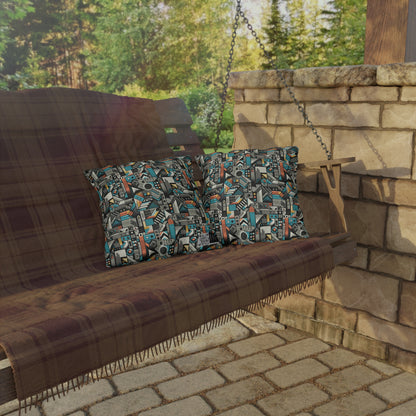 Digital Street Art Urban Street Style Outdoor Pillow - 8404 Design-81