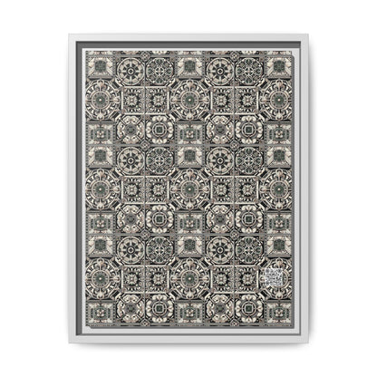 Cyber Garden Party Tech Garden Extravaganza Matte Canvas, Framed (multi-Color) - 8404 Design-45 A