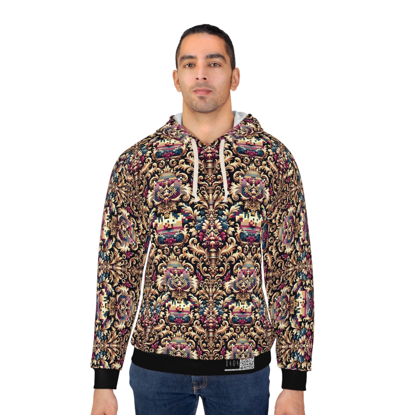 Digital Renaissance Modern Baroque Fusion Pullover Hoodie - 8404 Design-53