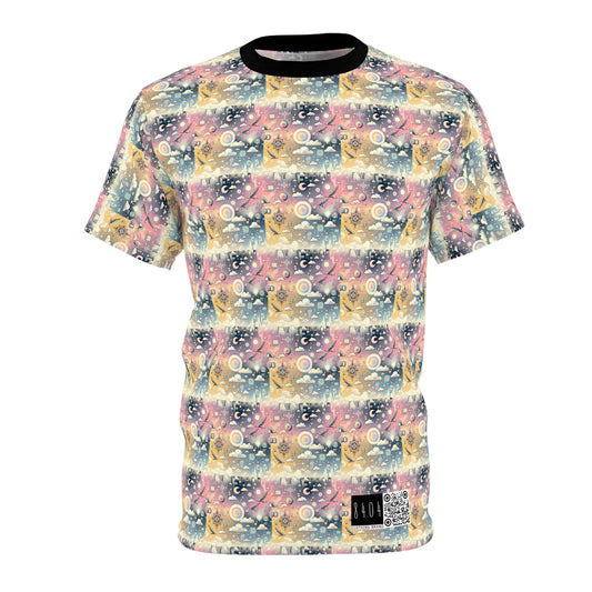 Digital Dreamland Whimsical and Nostalgic Streetwear With a Digital Twist Unisex Cut & Sew Tee - 8404 Design-69